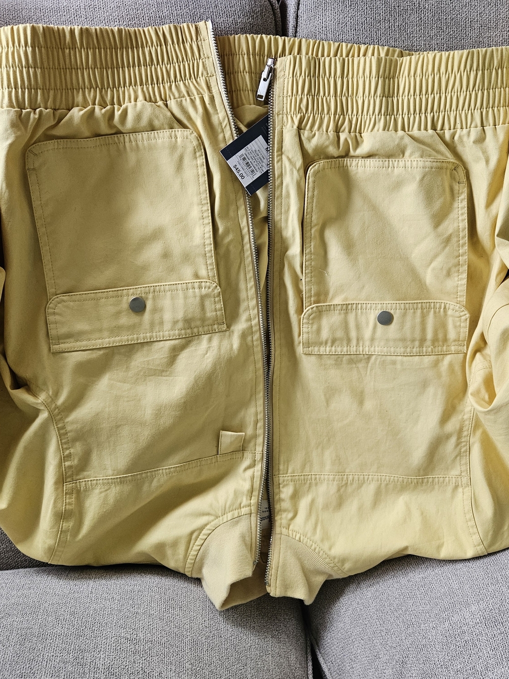 Universal Thread Yellow Cargo Zip-Front Womens Bomber Jacket